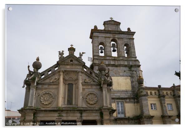 Evora church Sao Francisco Saint Francis in Alentejo, Portugal Acrylic by Luis Pina