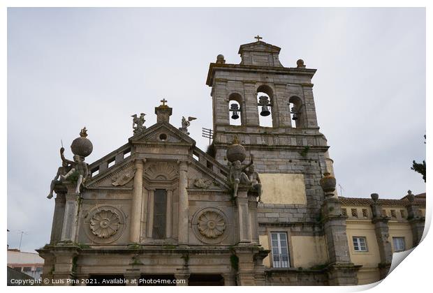 Evora church Sao Francisco Saint Francis in Alentejo, Portugal Print by Luis Pina