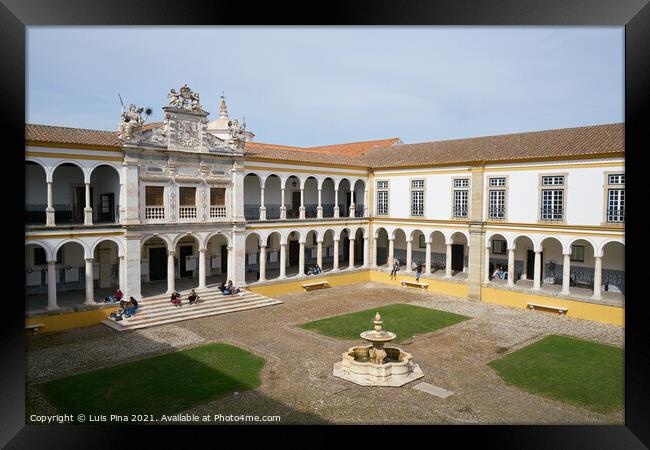 Evora University with students in Alentejo, Portugal Framed Print by Luis Pina