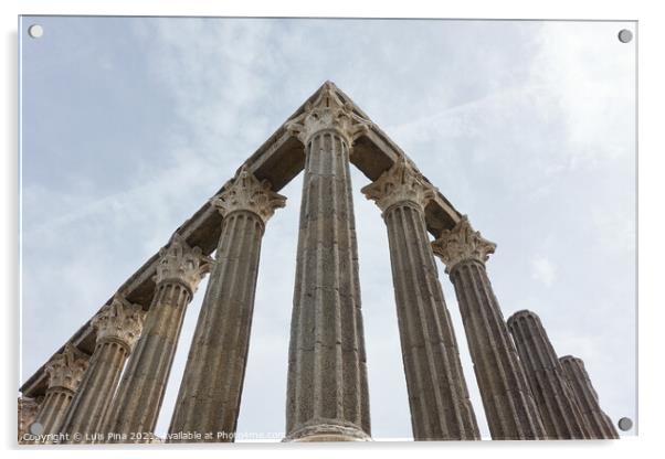 Roman Templo de Diana temple in Evora, Portugal Acrylic by Luis Pina