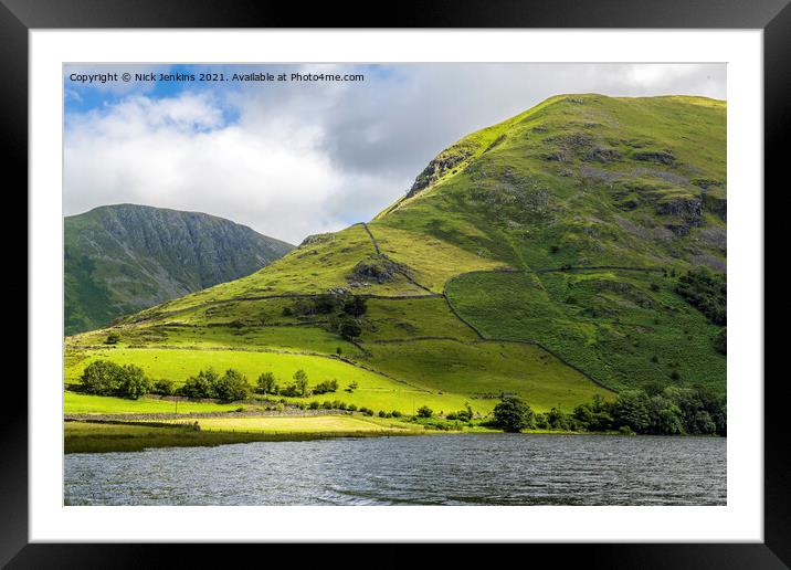 Hartsop Dodd and Gray Crag from Brothers Water  Framed Mounted Print by Nick Jenkins