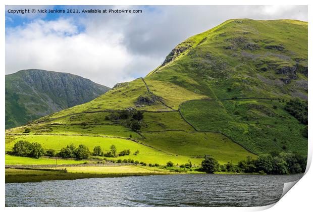 Hartsop Dodd and Gray Crag from Brothers Water  Print by Nick Jenkins