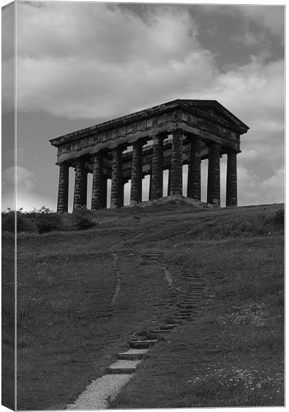 penshaw monument b&w 2 Canvas Print by Northeast Images
