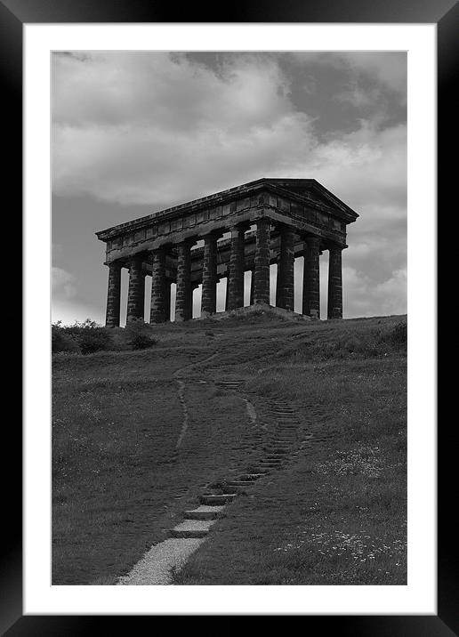 penshaw monument b&w 2 Framed Mounted Print by Northeast Images
