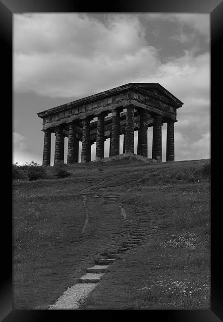 penshaw monument b&w 2 Framed Print by Northeast Images