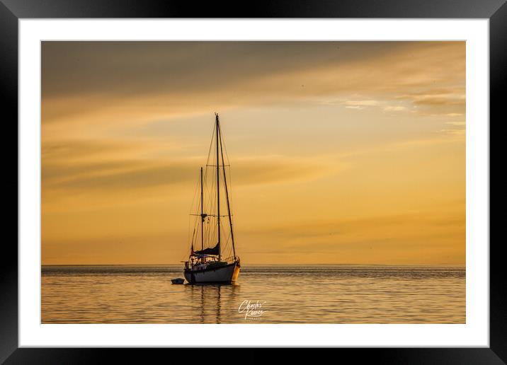 At Anchor Framed Mounted Print by Chuck Koonce