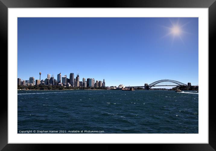 Sydney Harbour Framed Mounted Print by Stephen Hamer