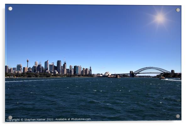 Sydney Harbour Acrylic by Stephen Hamer