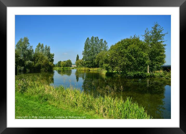 Reflections in the lake Framed Mounted Print by Philip Gough