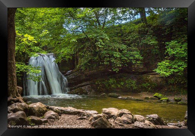 Janets foss waterfall Framed Print by kevin cook