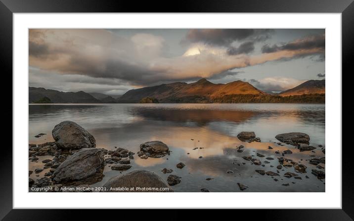 Cat Bells and Derwentwater Framed Mounted Print by Adrian McCabe