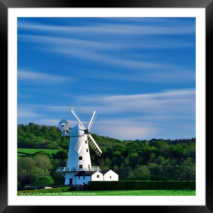 Llancayo Windmill: A Summer's Resurgence Framed Mounted Print by Philip Veale