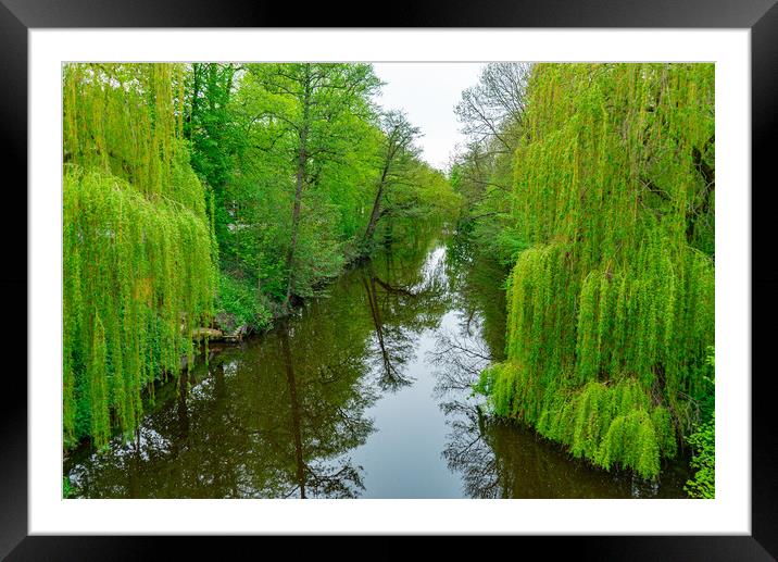 Beautiful Park in the city of Stade Germany - CITY OF STADE , GERMANY - MAY 10, 2021 Framed Mounted Print by Erik Lattwein