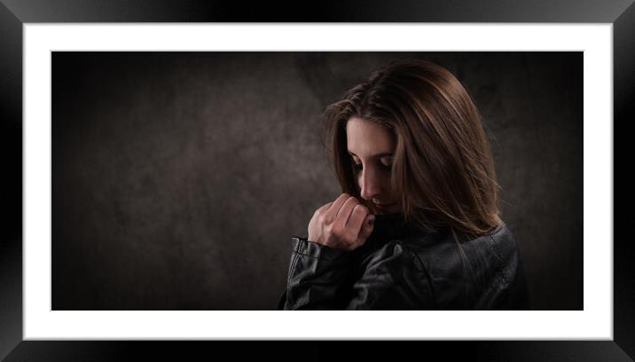 Close-up shot of a young attractive woman in her mid 20s Framed Mounted Print by Erik Lattwein