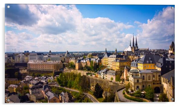 City of Luxemburg from above Acrylic by Erik Lattwein