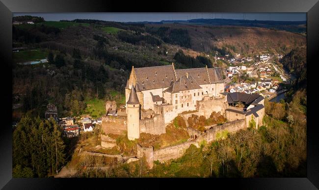 Famous Castle Vianden in Luxembourg Framed Print by Erik Lattwein