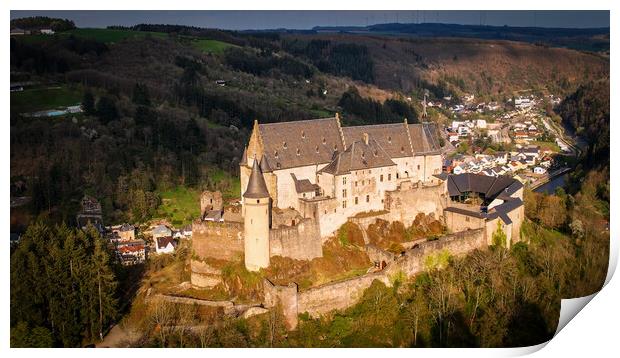 Famous Castle Vianden in Luxembourg Print by Erik Lattwein