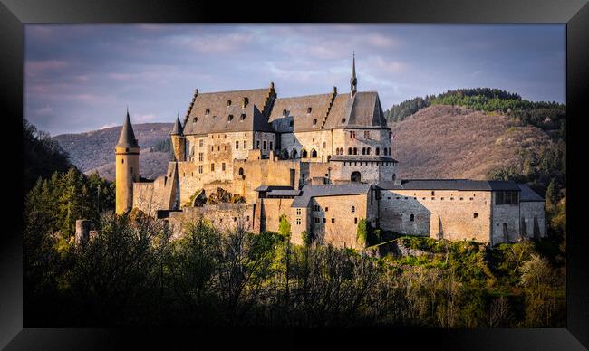 Famous Castle Vianden in Luxemburg Framed Print by Erik Lattwein