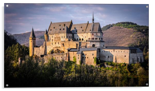 Famous Castle Vianden in Luxemburg Acrylic by Erik Lattwein