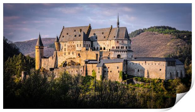 Famous Castle Vianden in Luxemburg Print by Erik Lattwein