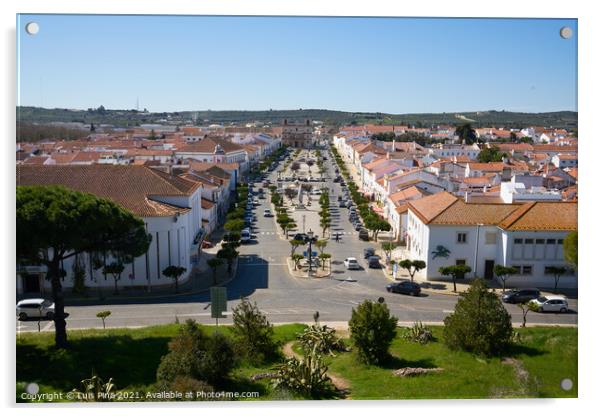 Vila Vicosa castle view of the city in alentejo, Portugal Acrylic by Luis Pina