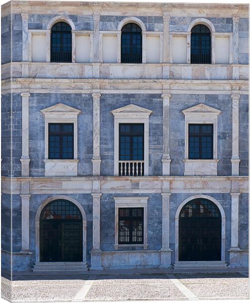 Window architecture details of Paco ducal in Vila Vicosa in Alentejo, Portugal Canvas Print by Luis Pina