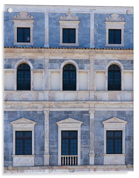 Window architecture details of Paco ducal in Vila Vicosa in Alentejo, Portugal Acrylic by Luis Pina