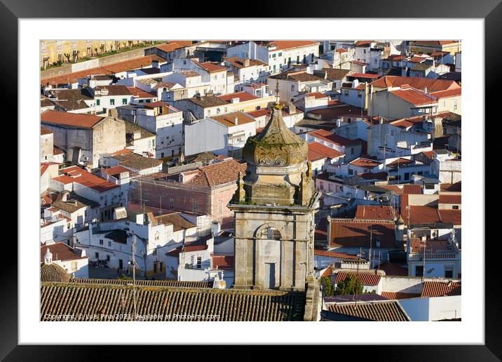 Elvas city historic buildings inside the fortress wall in Alentejo, Portugal Framed Mounted Print by Luis Pina