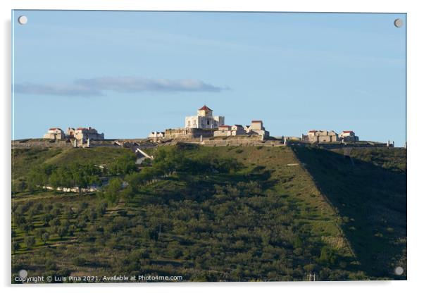 Forte da Nossa Senhora da Graca Fortress view from Elvas in Alentejo, Portugal Acrylic by Luis Pina