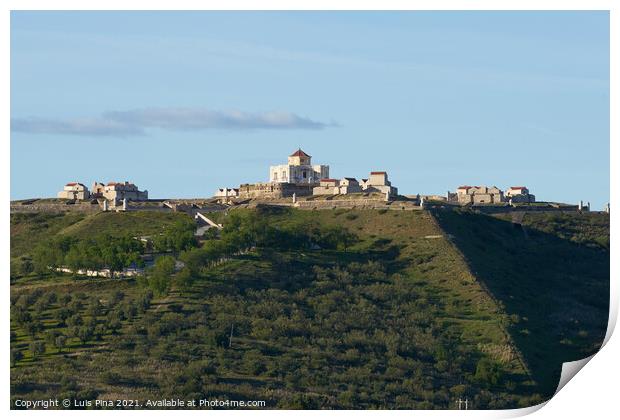 Forte da Nossa Senhora da Graca Fortress view from Elvas in Alentejo, Portugal Print by Luis Pina