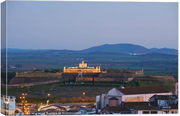 Santa Luzia fort in Elvas Alentejo at sunset, Portugal Canvas Print by Luis Pina