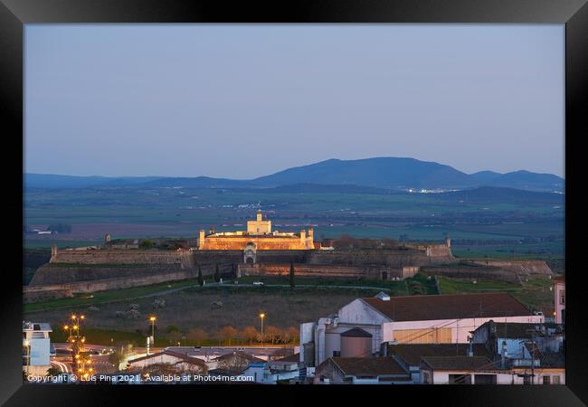 Santa Luzia fort in Elvas Alentejo at sunset, Portugal Framed Print by Luis Pina