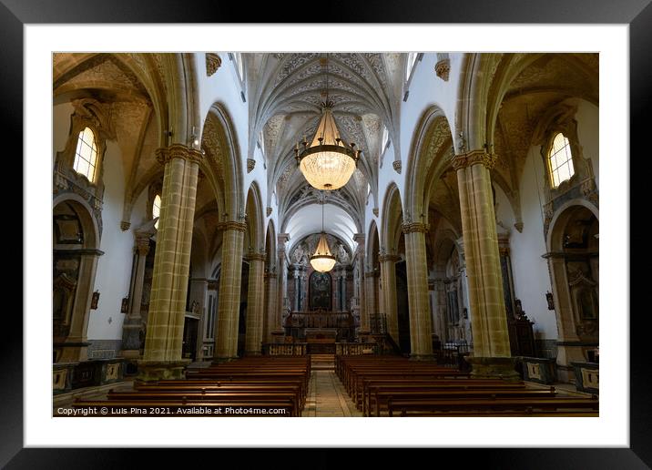 Our lady of assumption inside of church in Elvas, Portugal Framed Mounted Print by Luis Pina