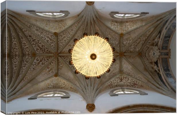 Our lady of assumption inside ceiling of church in Elvas, Portugal Canvas Print by Luis Pina
