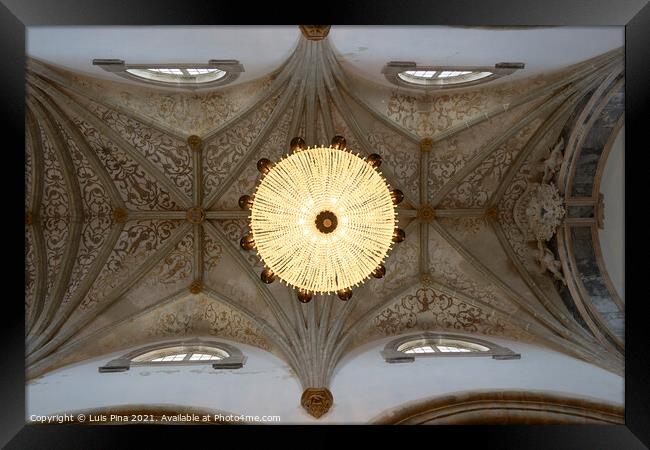 Our lady of assumption inside ceiling of church in Elvas, Portugal Framed Print by Luis Pina