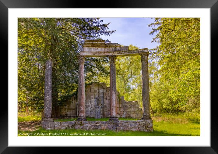 Leptis Magna Ruins in Virginia Water Framed Mounted Print by Graham Prentice