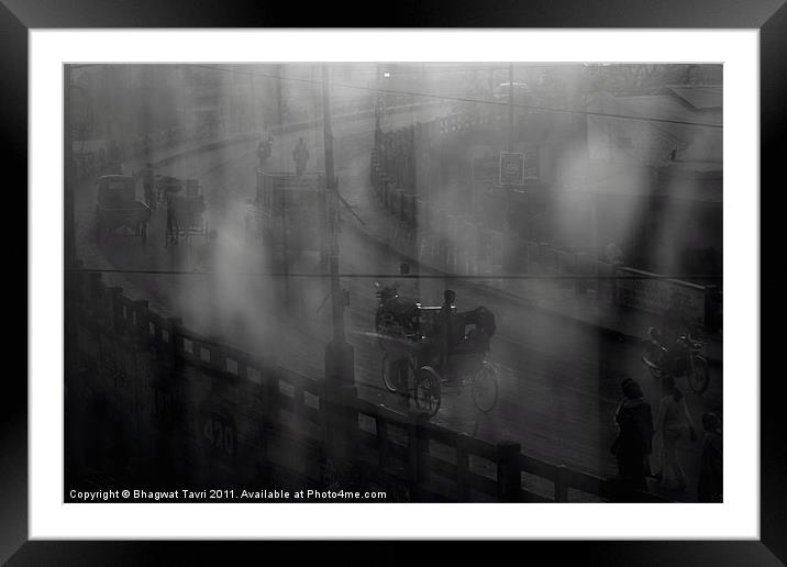A Misty Evening Framed Mounted Print by Bhagwat Tavri