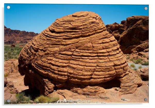 Beehive Rock in the Valley of Fire State Park Acrylic by Dietmar Rauscher