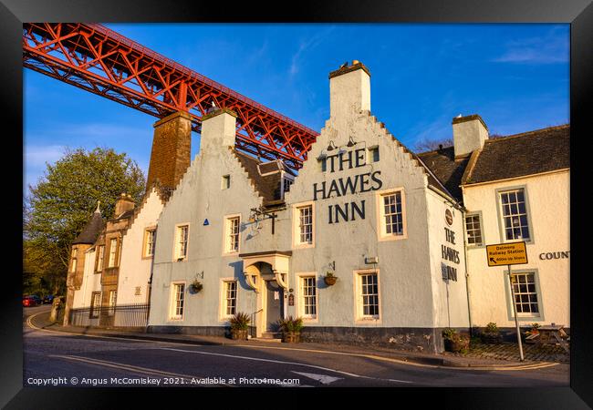 The Hawes Inn at sunset Framed Print by Angus McComiskey