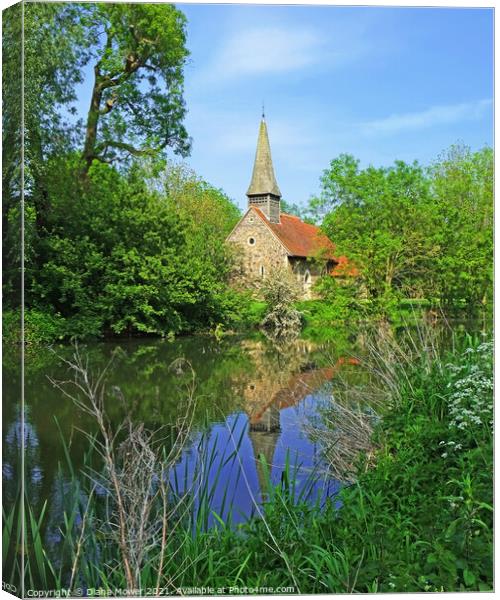 All saints Chelmer and Blackwater Ulting Canvas Print by Diana Mower