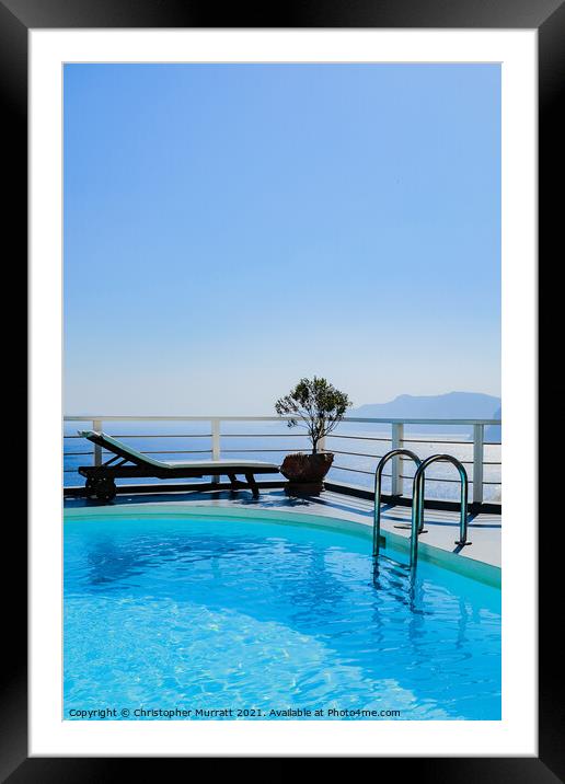 Pool with a View Framed Mounted Print by Christopher Murratt