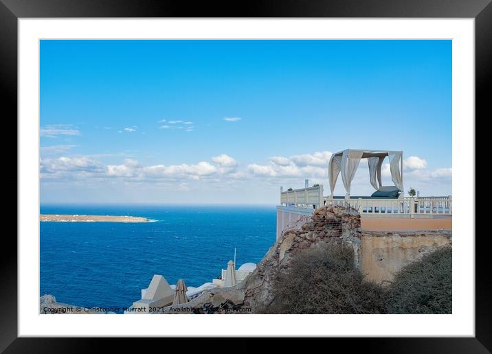 Santorini Escape  Framed Mounted Print by Christopher Murratt