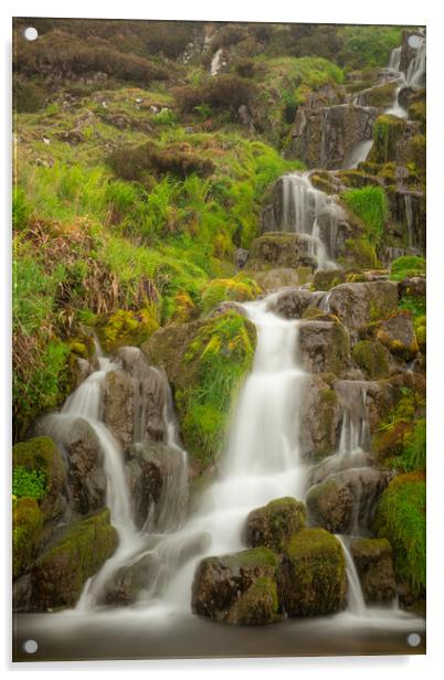 Outdoor waterfall Acrylic by Duncan Loraine