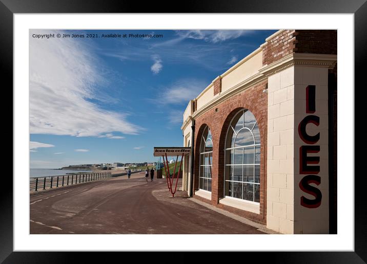 Rendezvous Cafe, Whitley Bay Framed Mounted Print by Jim Jones