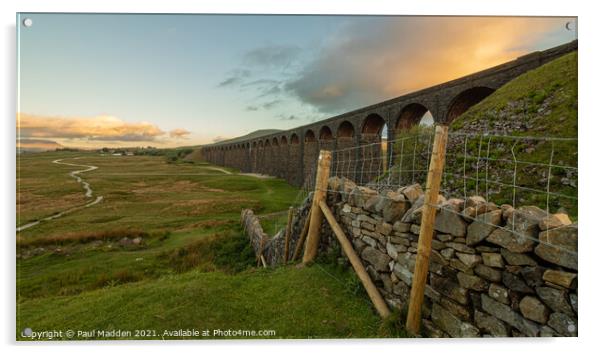 Ribblehead Viaduct Carnforth Acrylic by Paul Madden