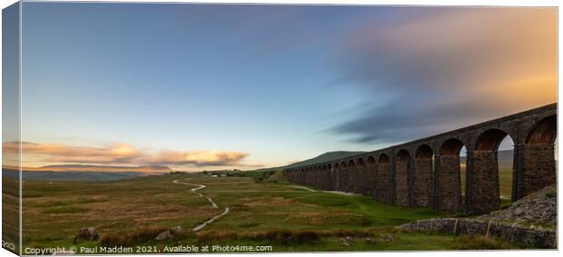 Ribblehead Viaduct long exposure Canvas Print by Paul Madden