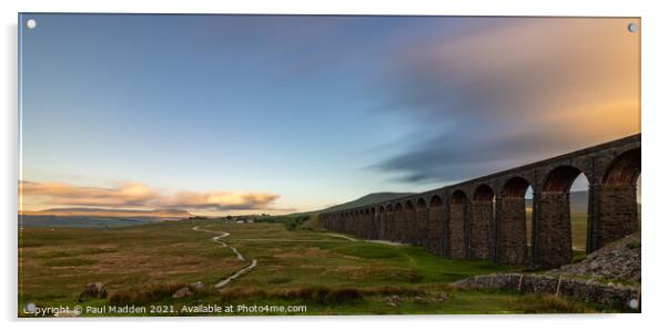 Ribblehead Viaduct long exposure Acrylic by Paul Madden