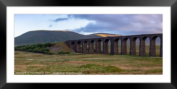 Ribblehead Viaduct railway Framed Mounted Print by Paul Madden