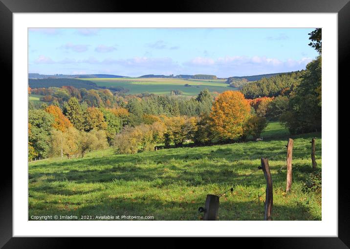 Belgian Ardennes Autumn Landscape Framed Mounted Print by Imladris 
