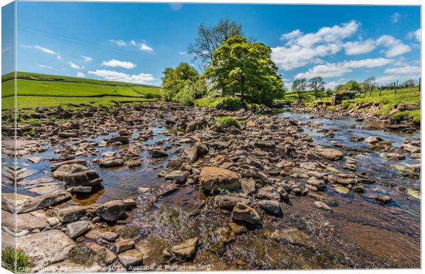 Sleightholme Beck and the River Greta Confluence Canvas Print by Richard Laidler